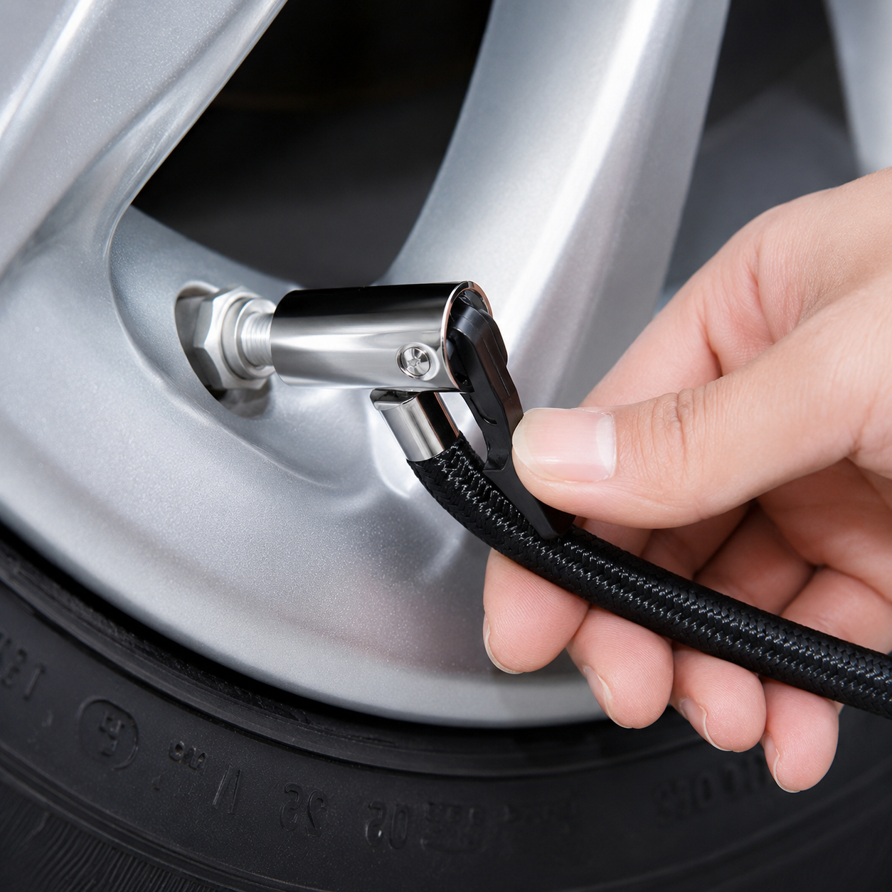 RoadReady Tire Inflator digital display showing pressure reading
