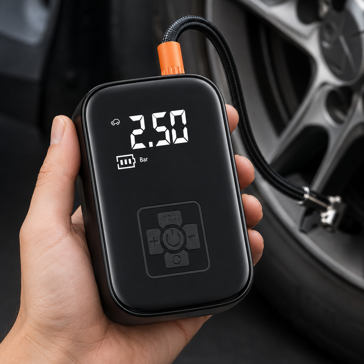 RoadReady Tire Inflator - portable inflator for cars, bikes, and sports balls