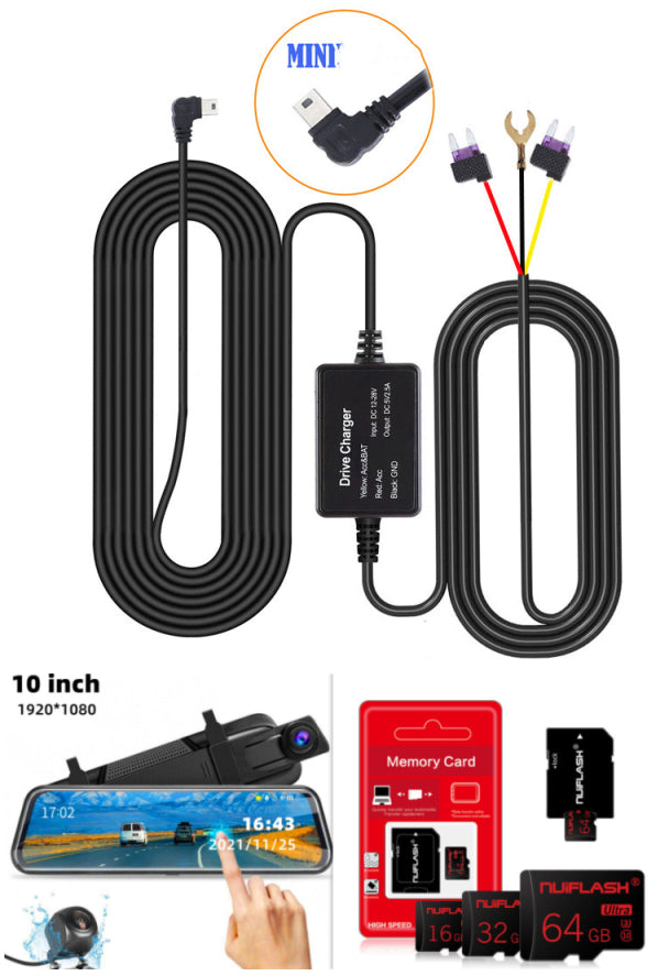RoadReady Mirror Dash Cam installed in vehicle dashboard